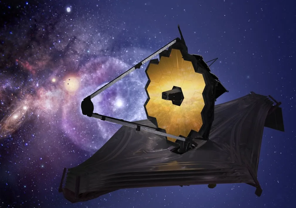 El telescopio James Webb se lanzó en diciembre de 2021 con el objetivo de observar las primeras estructuras del universo. El telescopio James Webb se lanzó en diciembre de 2021 con el objetivo de observar las primeras estructuras del universo.