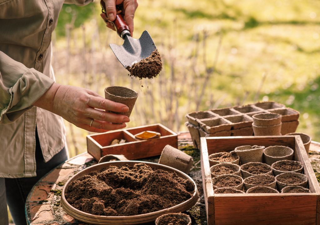 Erde, Gartenarbeit, Düngung für Obstbäume. Erde, Gartenarbeit, Düngung für Obstbäume.